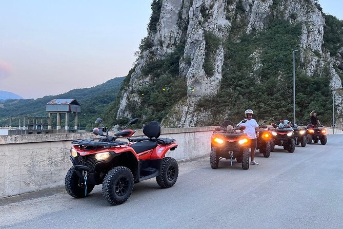 ATV/Quad Bike tour to Bovilla lake - Arriving at the one-hour Bovilla Lake stop