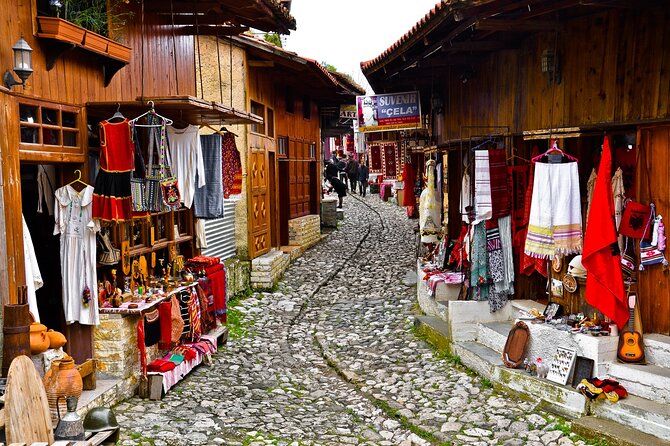 Kruja Castle ,Sari Salltik & Durrës fromTirana - The old bazaar, where Krujë feels most local