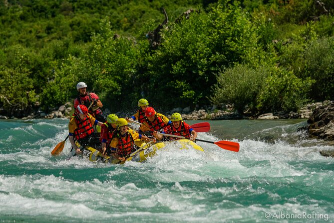 Rafting Vjosa River Gjirokastër Albania ARG - Rapids, swimming, and cliff jumping