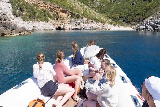Speed Boat Tour to Vlore's Secret Blue Cave at Grama Bay - Englishman Bay is made for a short swim