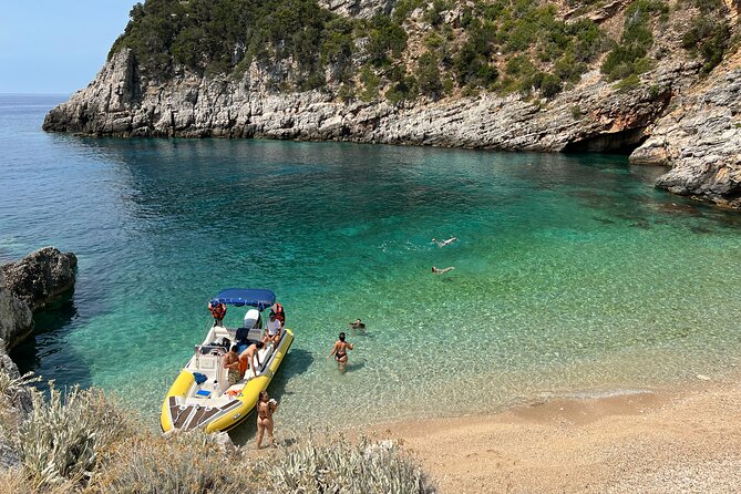 Vlore: Dafina Bay and Haxhi Ali Cave Private Speedboat Tour - The 40-minute ride to Haxhi Ali Cave