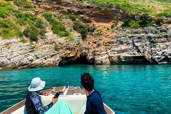 Vlore Private Boat Tour Blue Cave & Grama Bay Adventure - Blue Gem Cave is the visual centerpiece